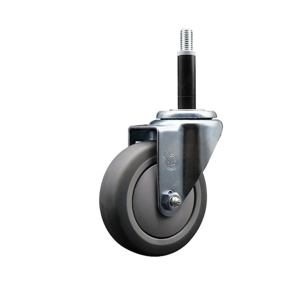 4'' Thermoplastic Rubber Wheel Swivel 3/4'' Expanding Stem Caster